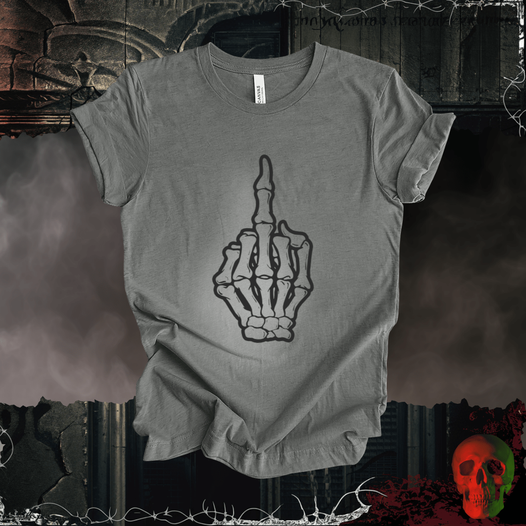 T-Shirt Deep Heather / S Fleshless and fearless, flipping the world off T-Shirt