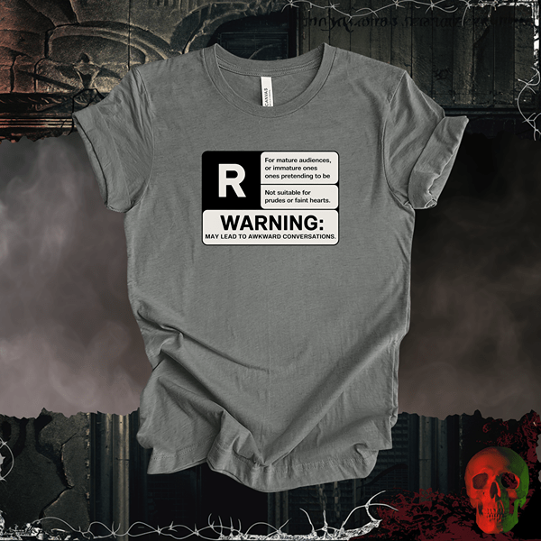 T-Shirt Deep Heather / S R-Rated Humor Tee: Awkward Conversations Ahead