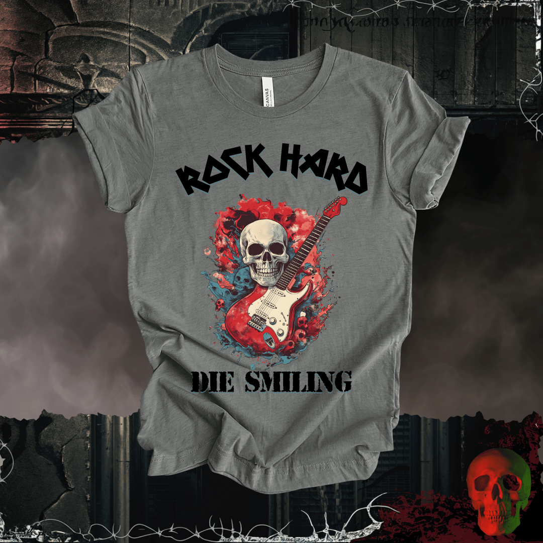 T-Shirt Deep Heather / S Rock Hard / Die Smiling T-Shirt