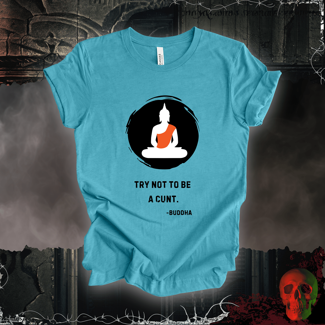 T-Shirt Heather Aqua / S Buddha Speaks Tee