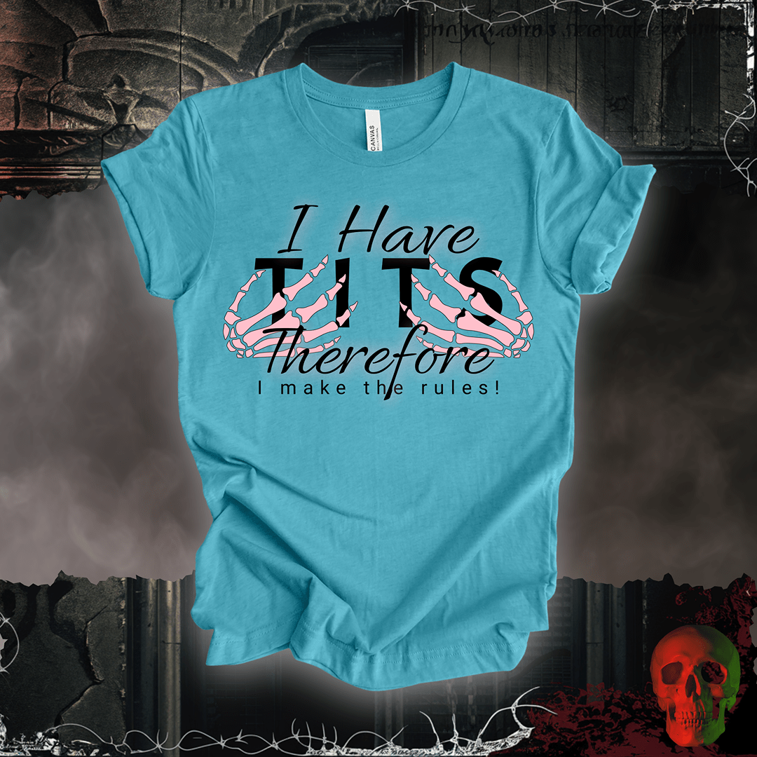 T-Shirt Heather Aqua / S Tits = Power T-Shirt