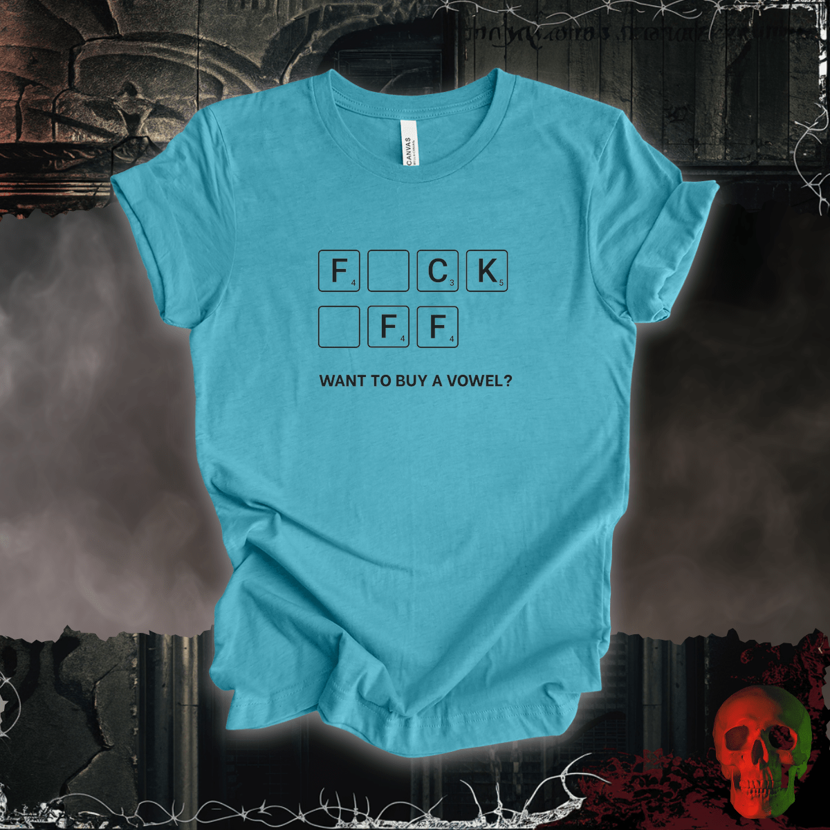 T-Shirt Heather Aqua / S Want to Buy a Vowel Tee
