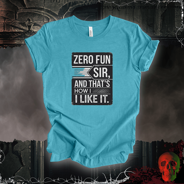 T-Shirt Heather Aqua / S Zero Fun Sir T-Shirt