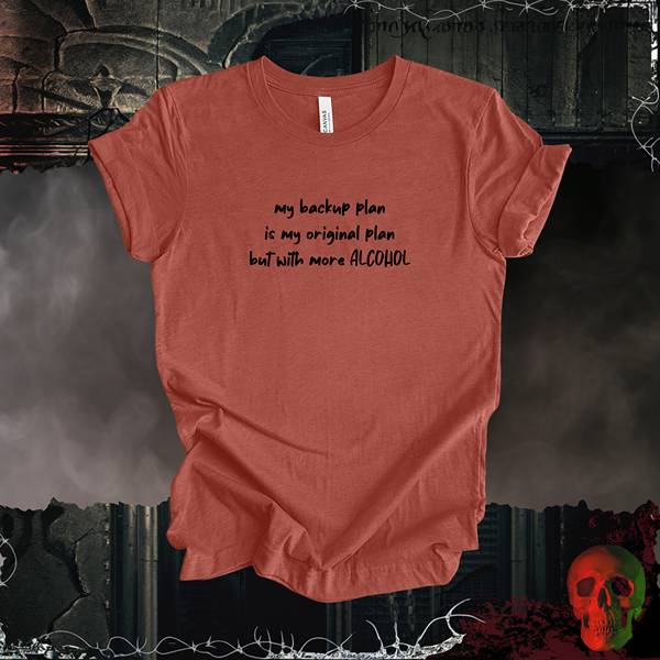 T-Shirt Heather Clay / S Backup Plan Booze Tee
