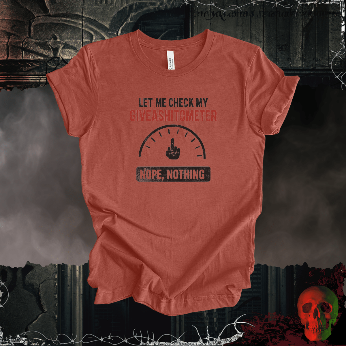 T-Shirt Heather Clay / S Giveashitometer Tee