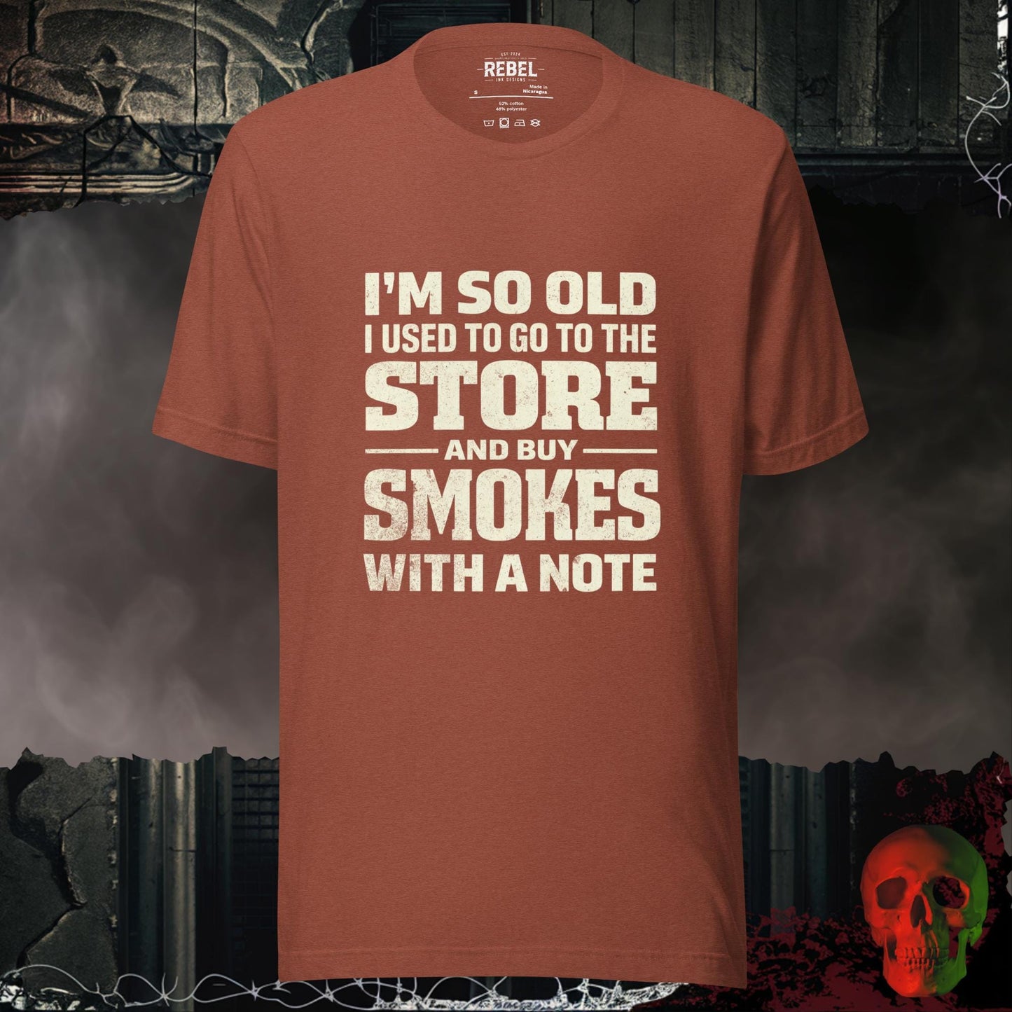 T-Shirt Heather Clay / S I’m So Old I Bought Smokes With a Note Tee