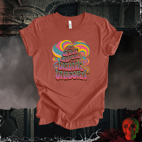 T-Shirt Heather Clay / S My Spirit Animal is a Drunk Unicorn T-Shirt