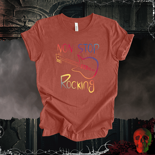 T-Shirt Heather Clay / S Non-Stop Rocking Guitar Vibes T-Shirt