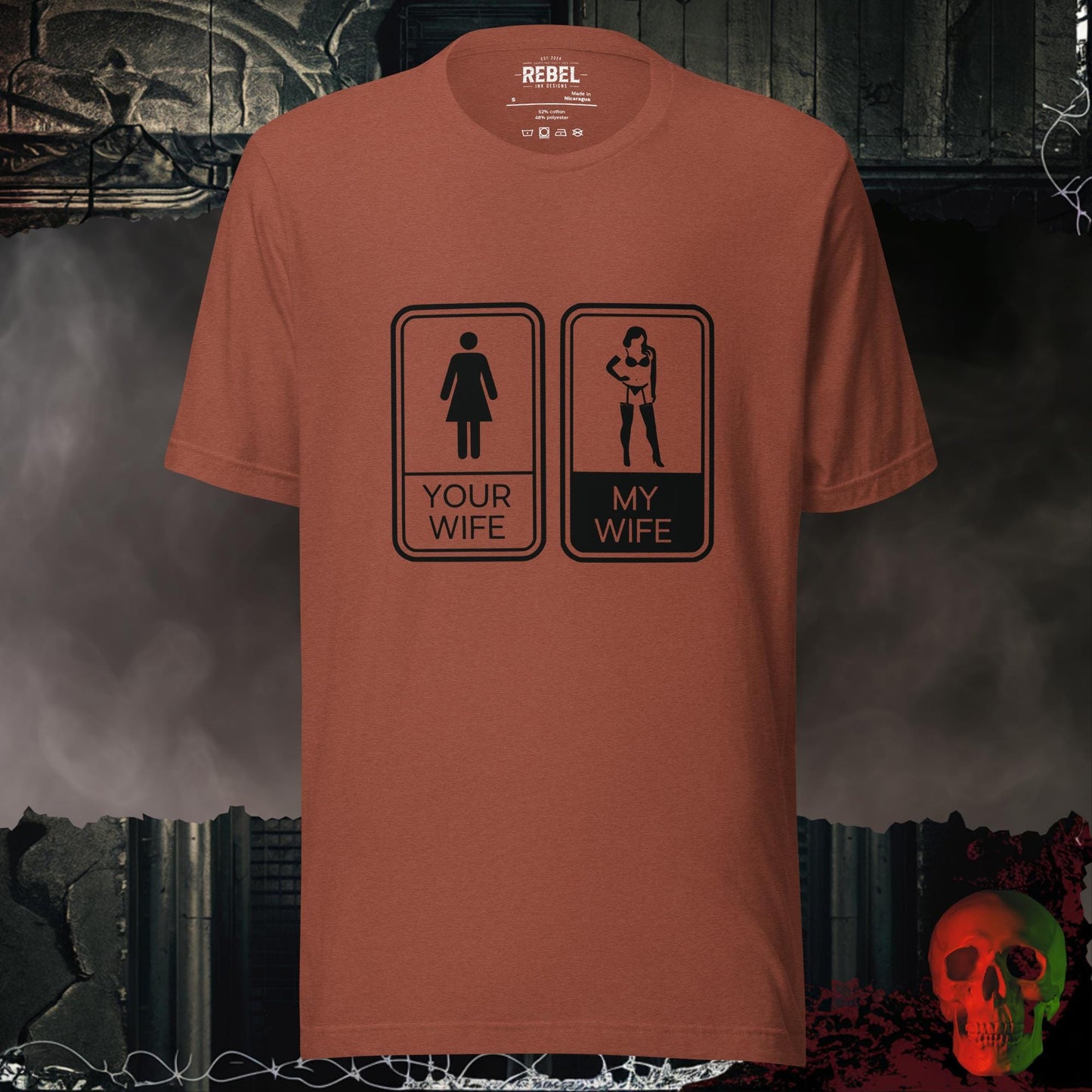 T-Shirt Heather Clay / S Your Wife vs. My Wife T-Shirt