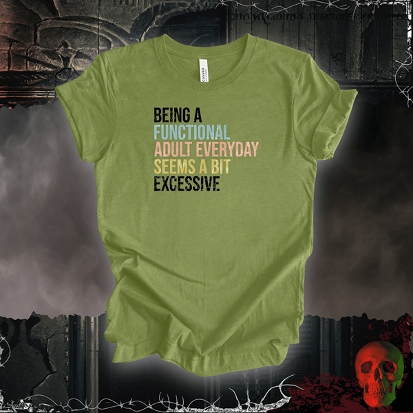 T-Shirt Heather Green / S Functional Adulting Tee