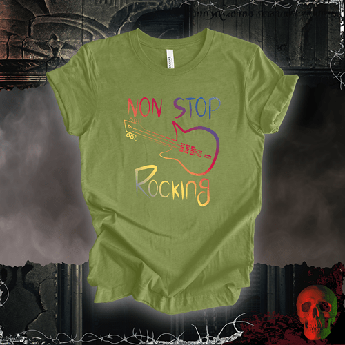 T-Shirt Heather Green / S Non-Stop Rocking Guitar Vibes T-Shirt