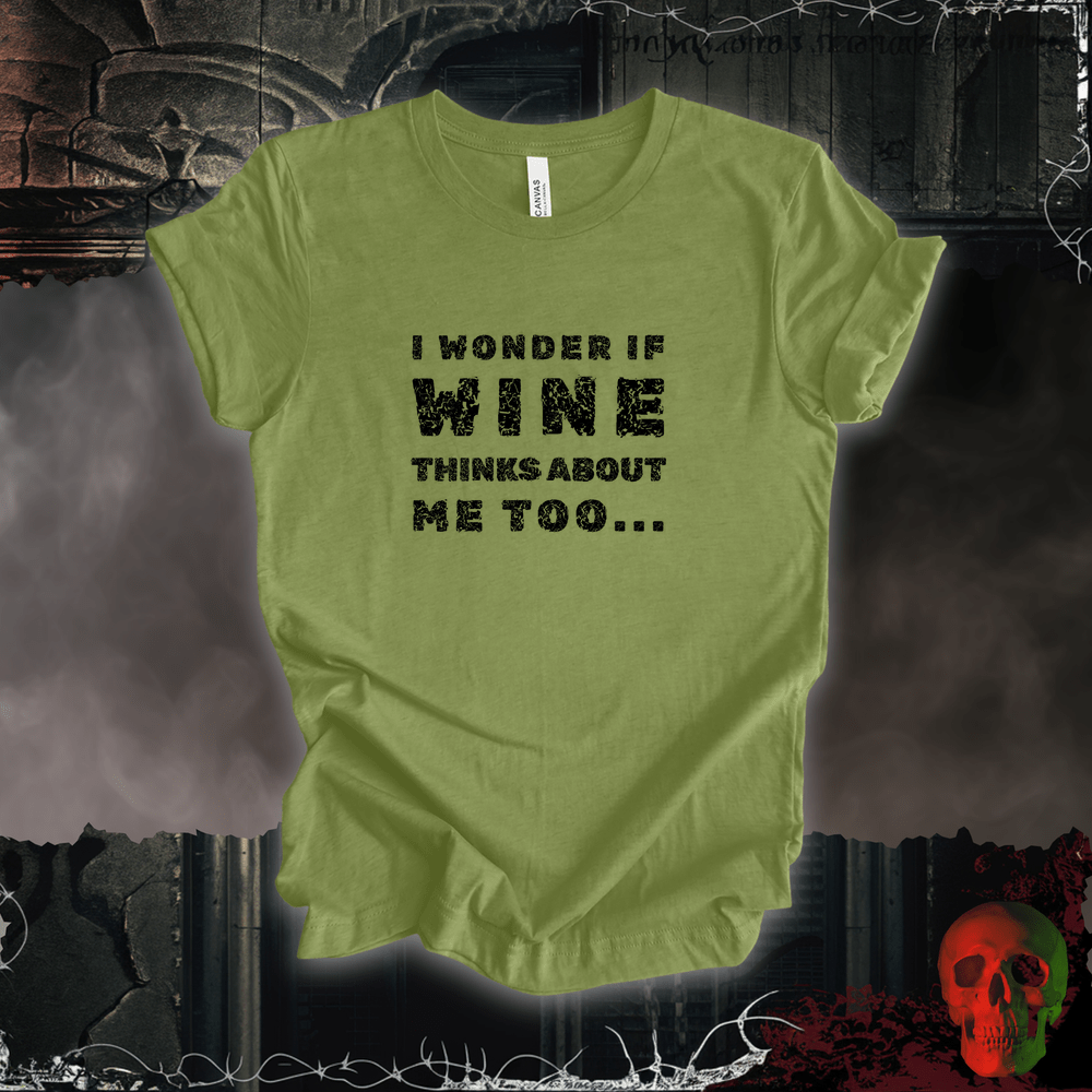 T-Shirt Heather Green / S Wine Thoughts Tee