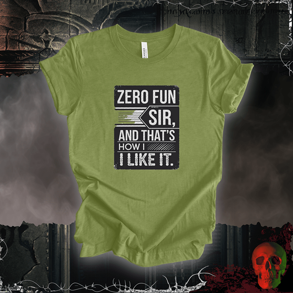 T-Shirt Heather Green / S Zero Fun Sir T-Shirt