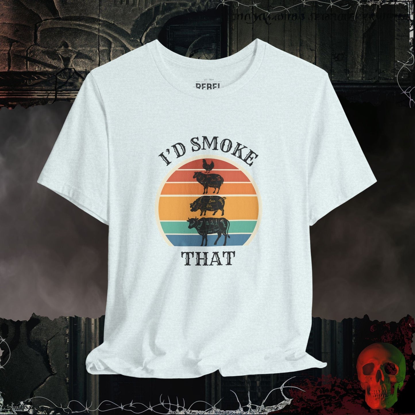 T-Shirt Heather Ice Blue / S I'd Smoke That Tee