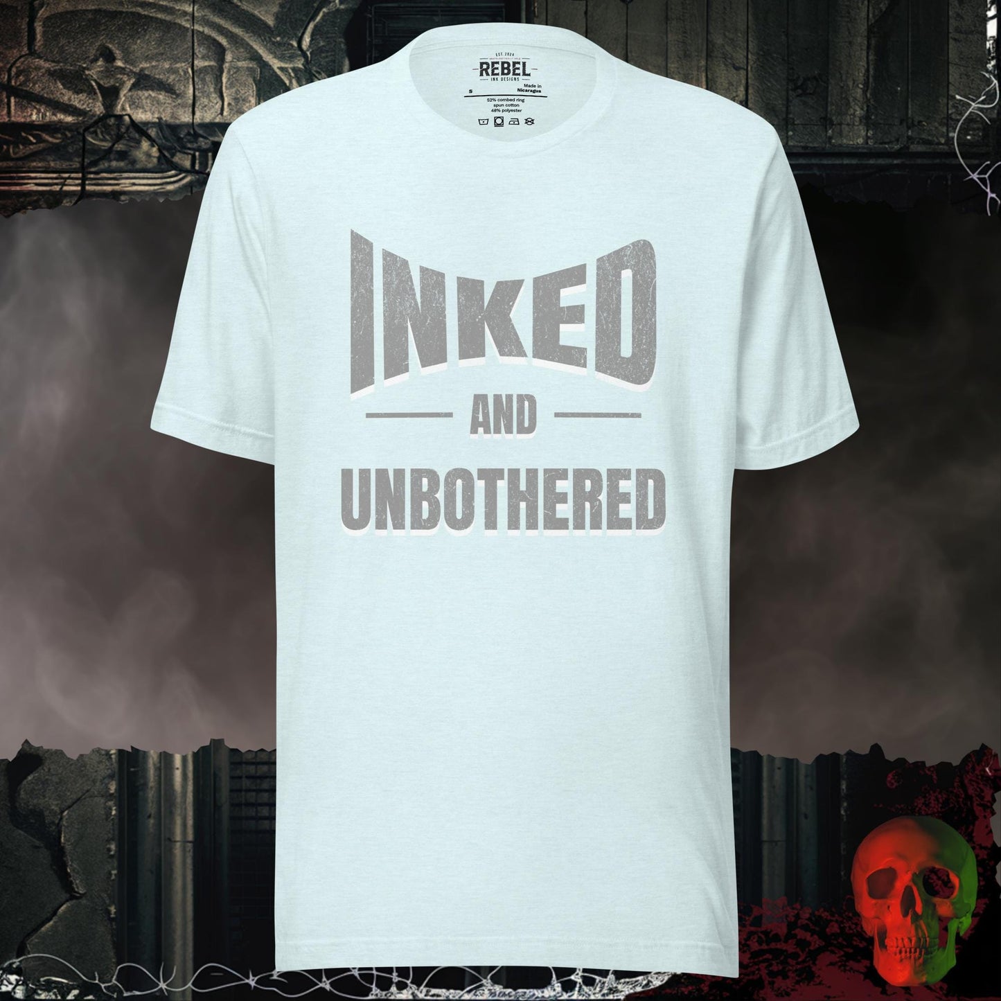 T-Shirt Heather Ice Blue / S Inked and Unbothered Tee