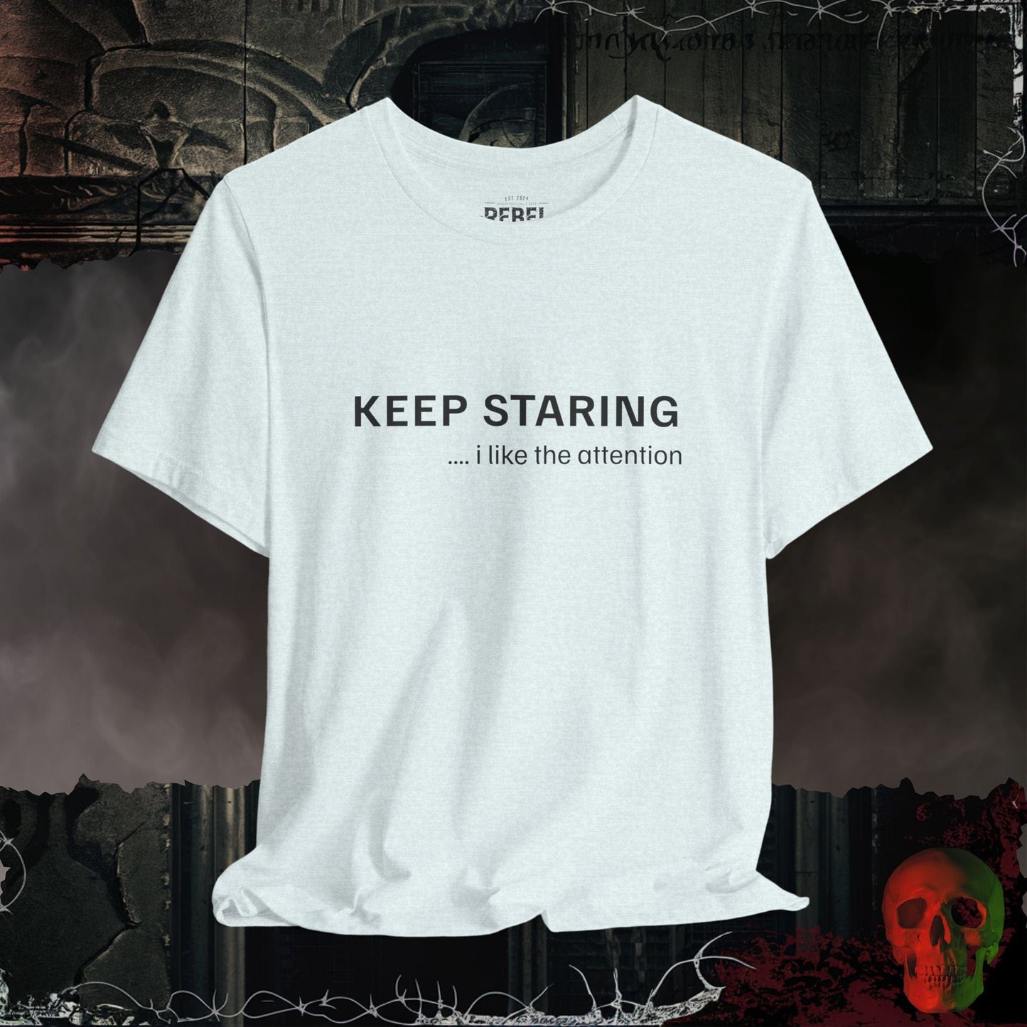 T-Shirt Heather Ice Blue / S Keep Staring Tee