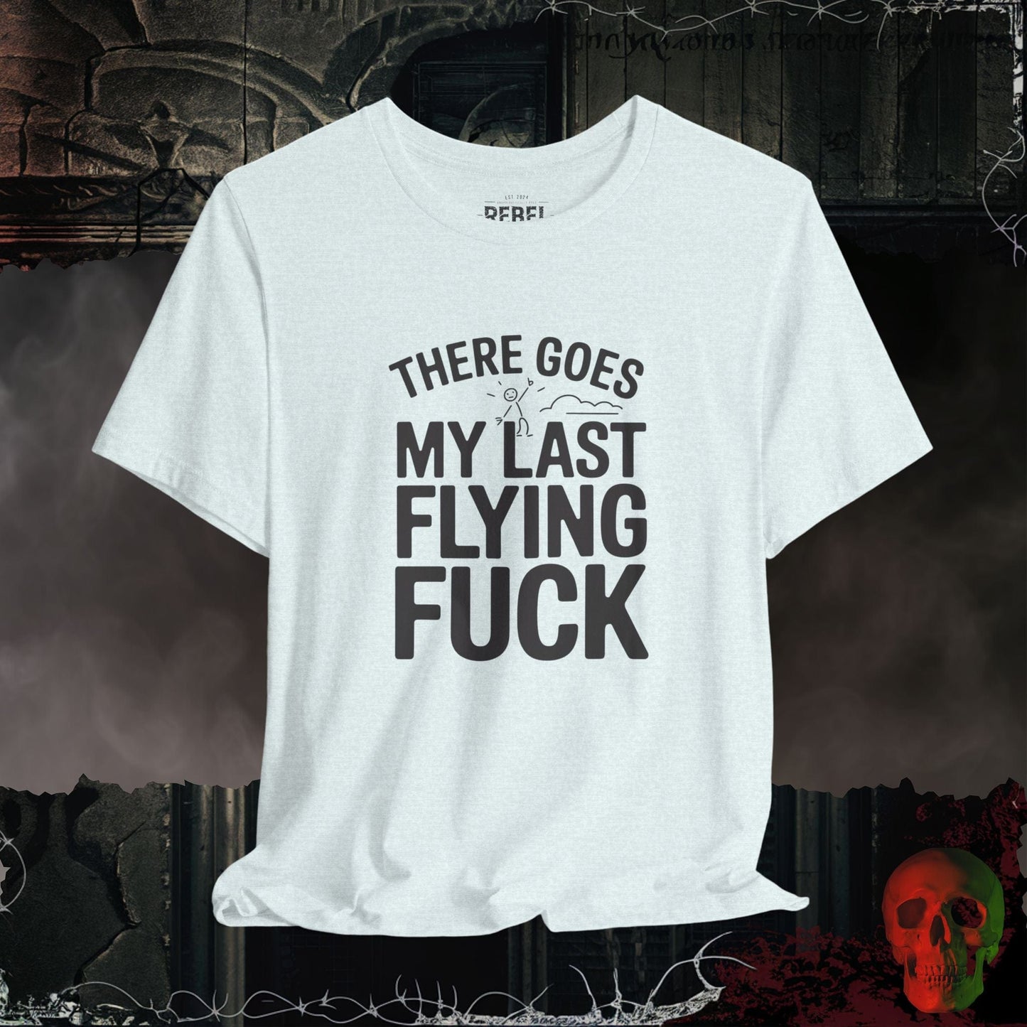 T-Shirt Heather Ice Blue / S Last Flying F#ck Tee