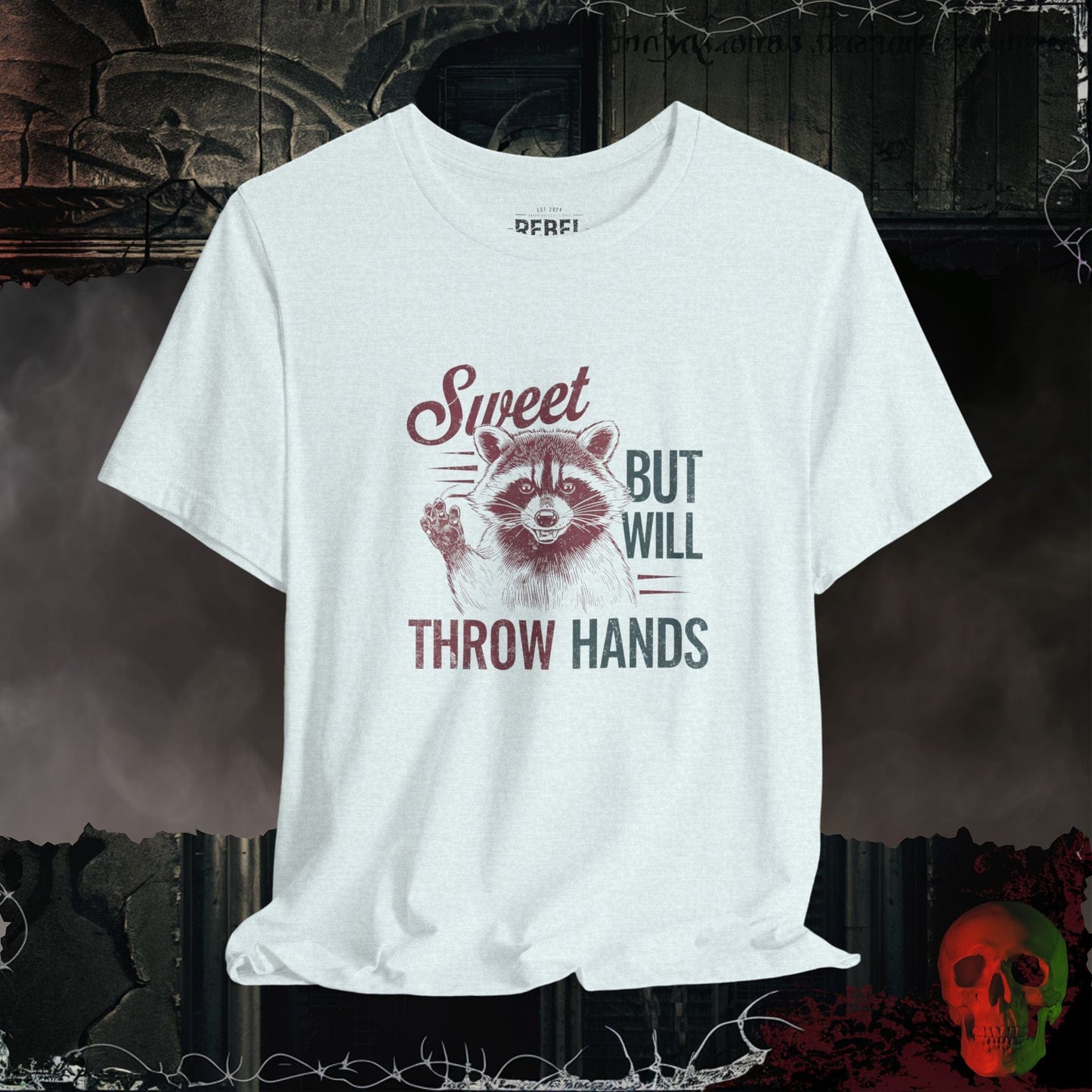 T-Shirt Heather Ice Blue / S Sweet but Throwing Hands Tee