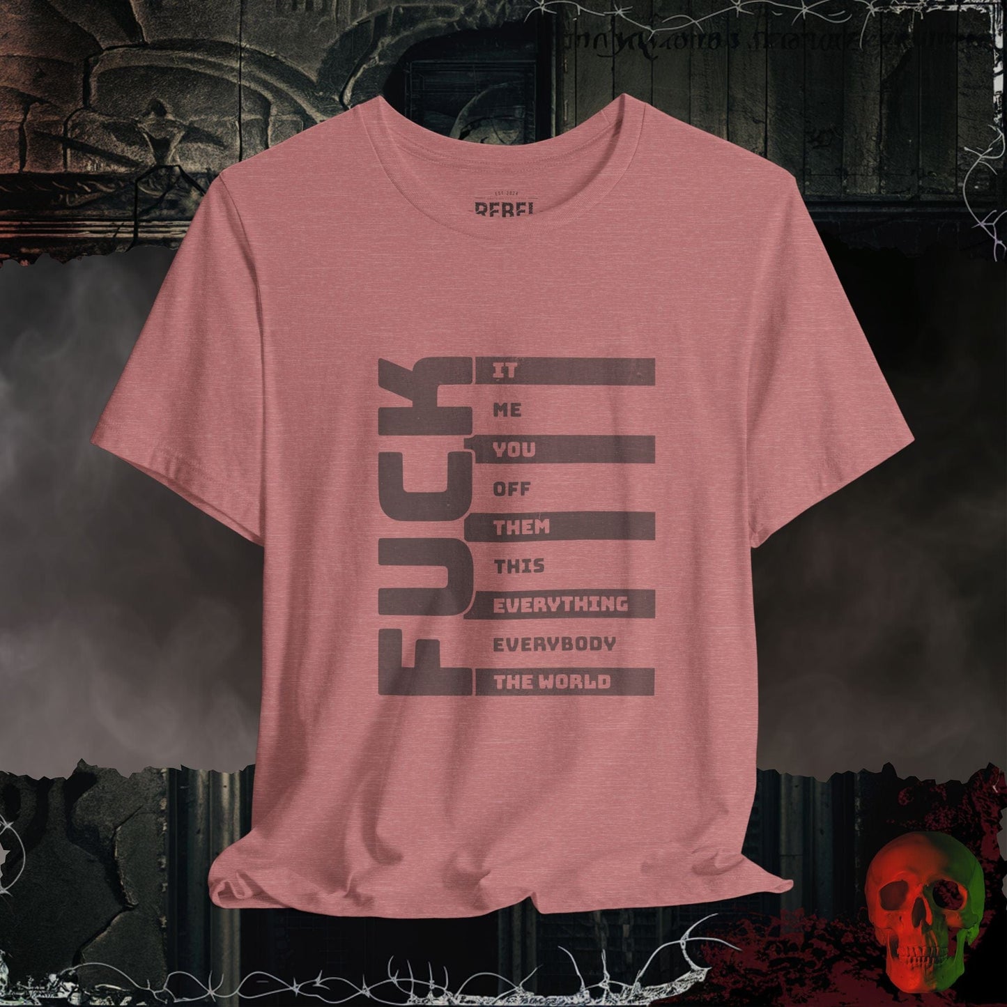 T-Shirt Heather Mauve / S The Many F@cks Tee
