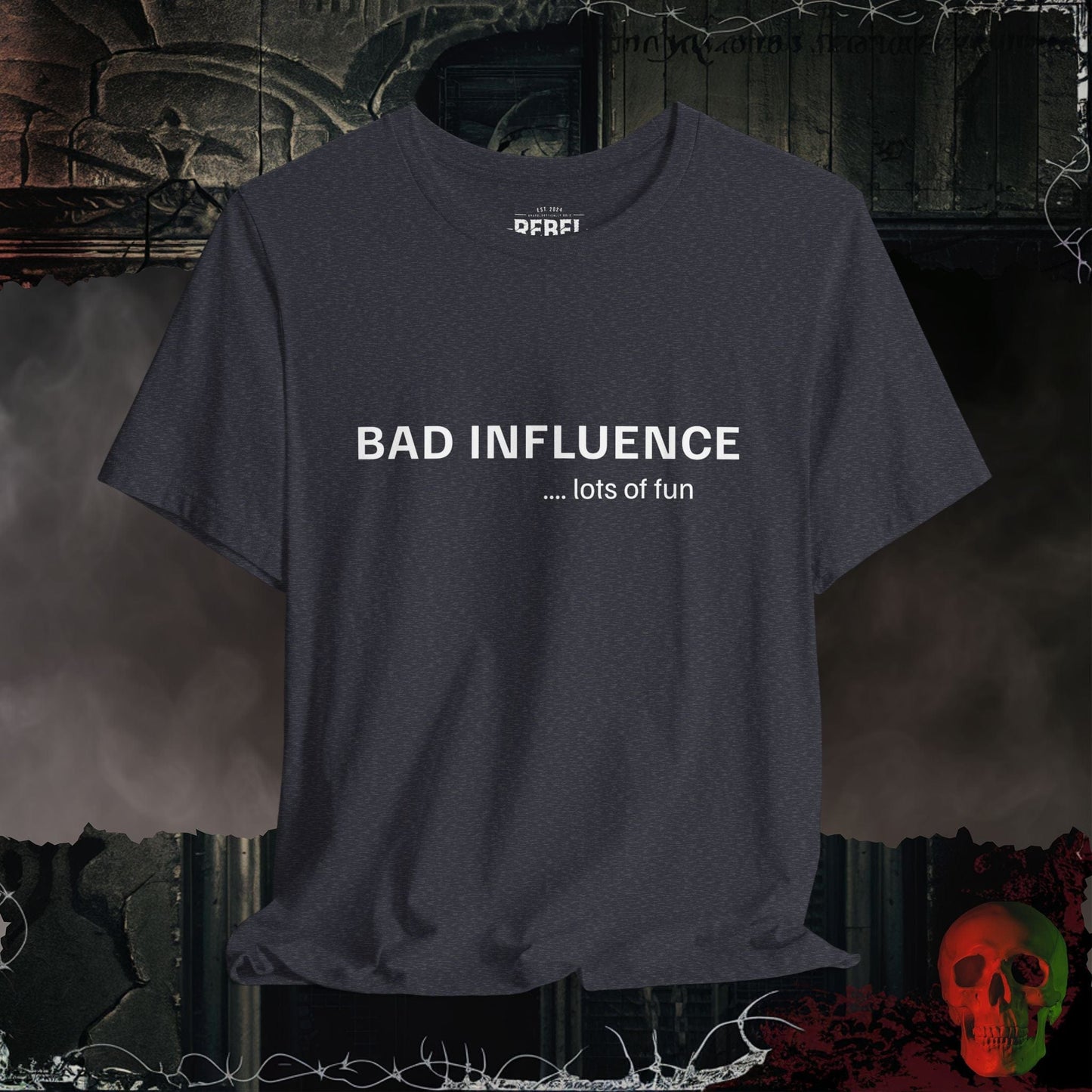 T-Shirt Heather Navy / S Bad Influence Tee