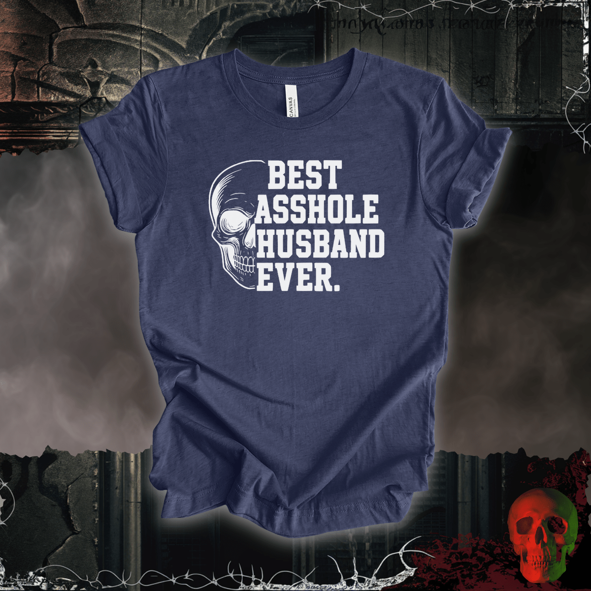 T-Shirt Heather Navy / S Best A-hole Husband Ever Tee
