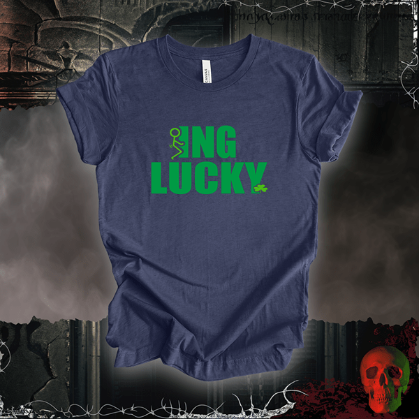 T-Shirt Heather Navy / S Feeling Lucky T-Shirt | Funny & Bold St. Patrick's Day Design