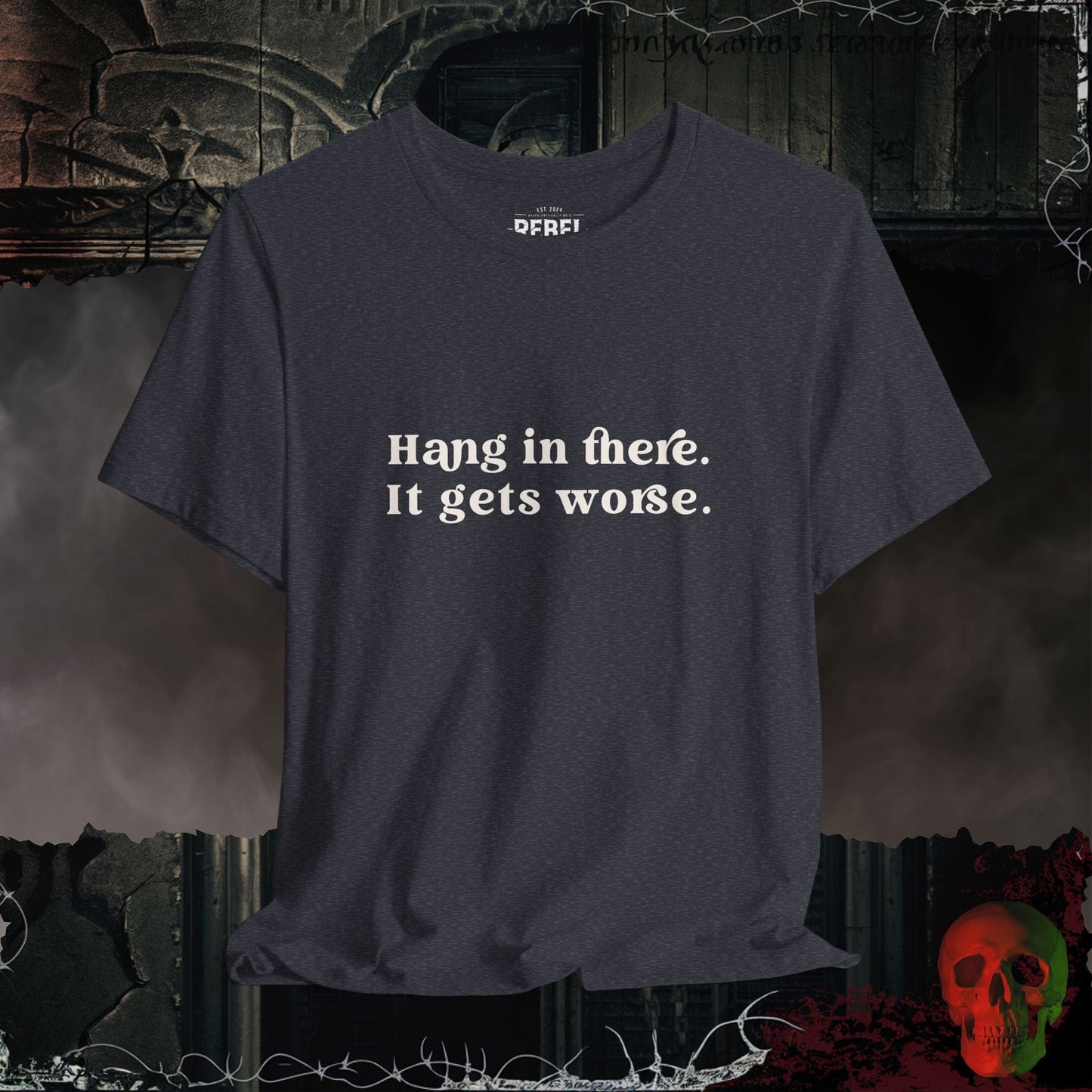 T-Shirt Heather Navy / S Hang in There Tee