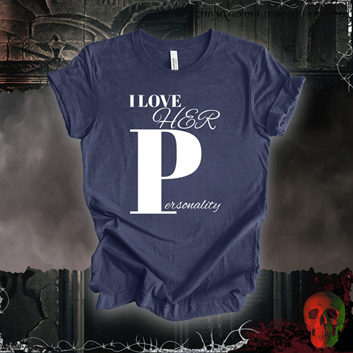 T-Shirt Heather Navy / S I Love Her 'P' T-Shirt