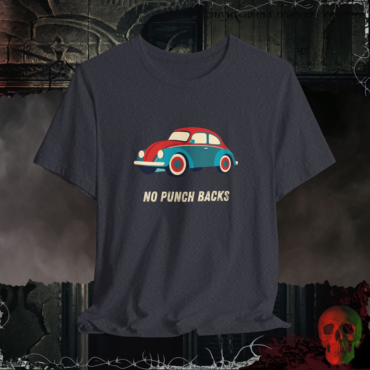 T-Shirt Heather Navy / S No Punch Backs T-Shirt
