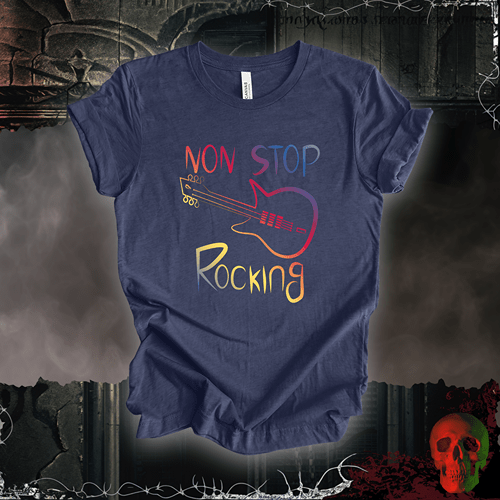 T-Shirt Heather Navy / S Non-Stop Rocking Guitar Vibes T-Shirt