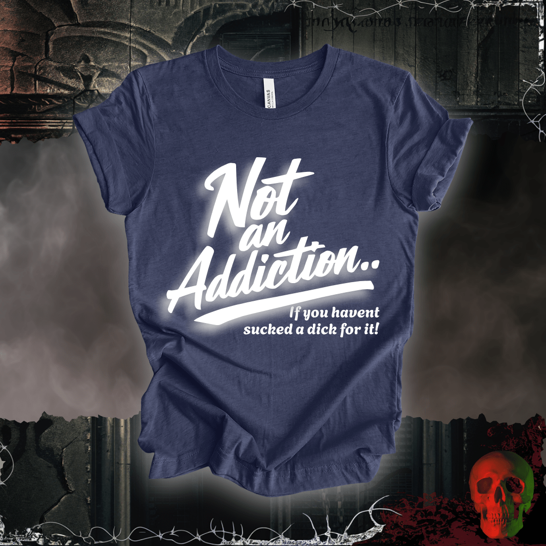 T-Shirt Heather Navy / S Not an Addiction / D*ck T-Shirt