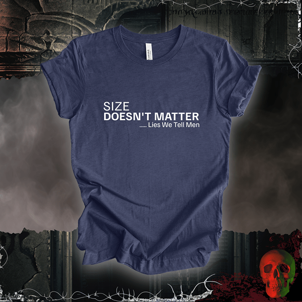 T-Shirt Heather Navy / S Size Doesn't Matter Tee