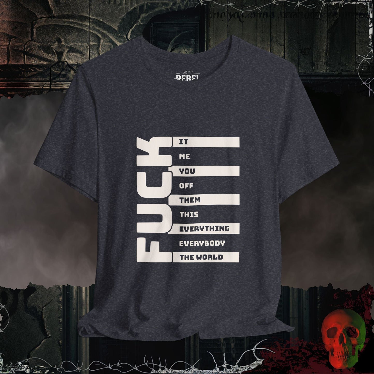 T-Shirt Heather Navy / S The Many F@cks Tee