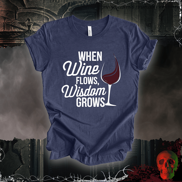 T-Shirt Heather Navy / S Wine-Infused Wisdom