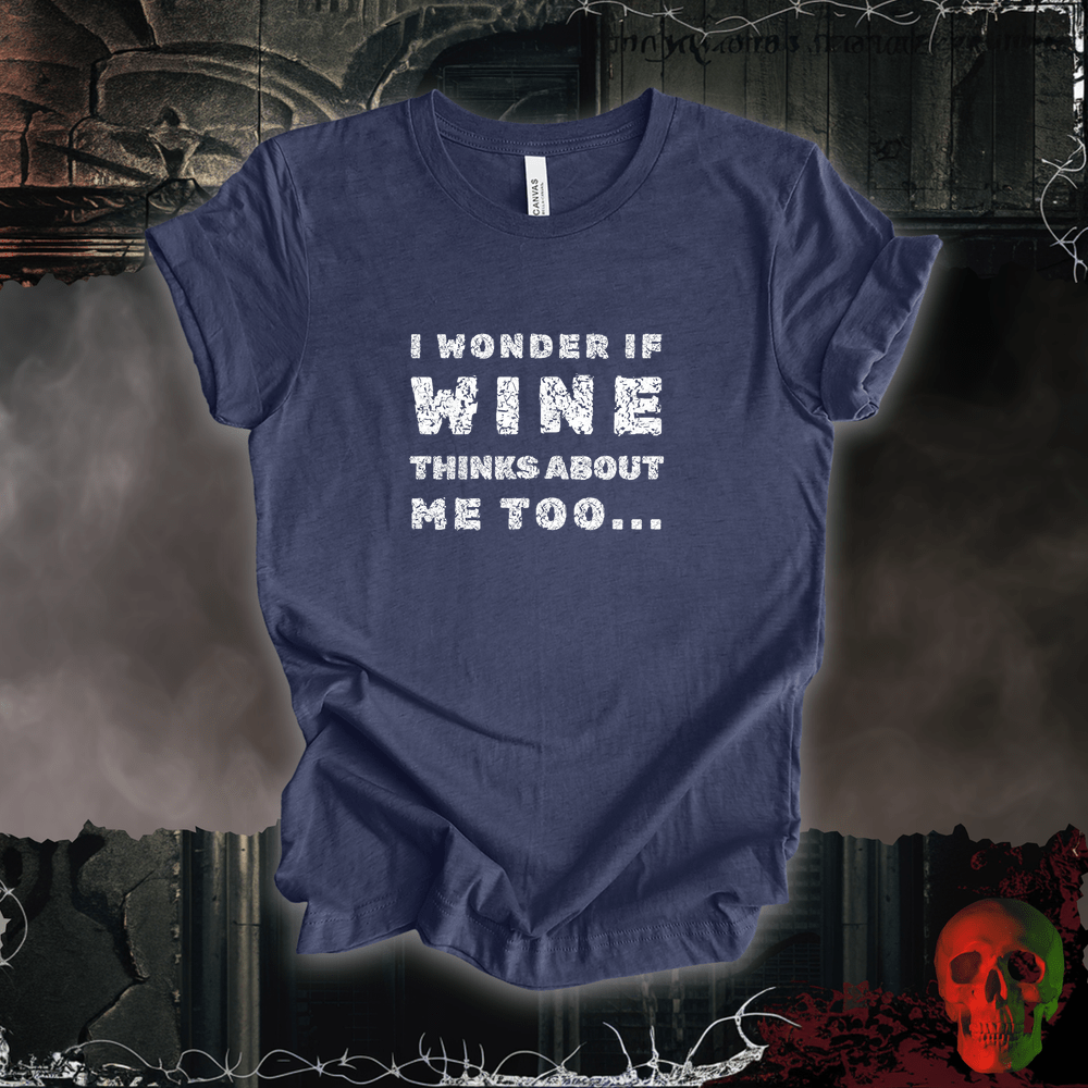 T-Shirt Heather Navy / S Wine Thoughts Tee