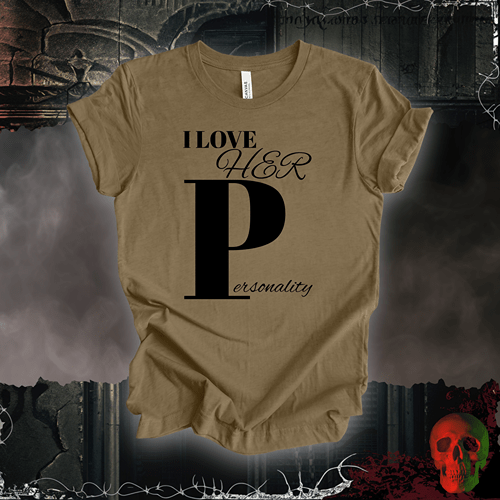 T-Shirt Heather Olive / S I Love Her 'P' T-Shirt