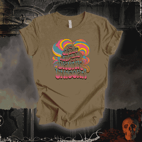 T-Shirt Heather Olive / S My Spirit Animal is a Drunk Unicorn T-Shirt