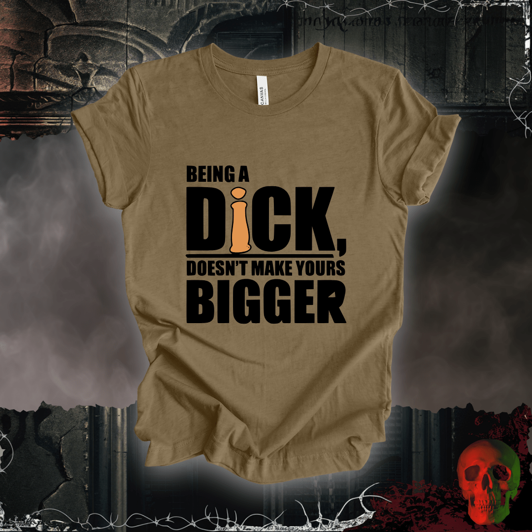 T-Shirt Heather Olive / S Size Matters Not - Attitude Does T-Shirt