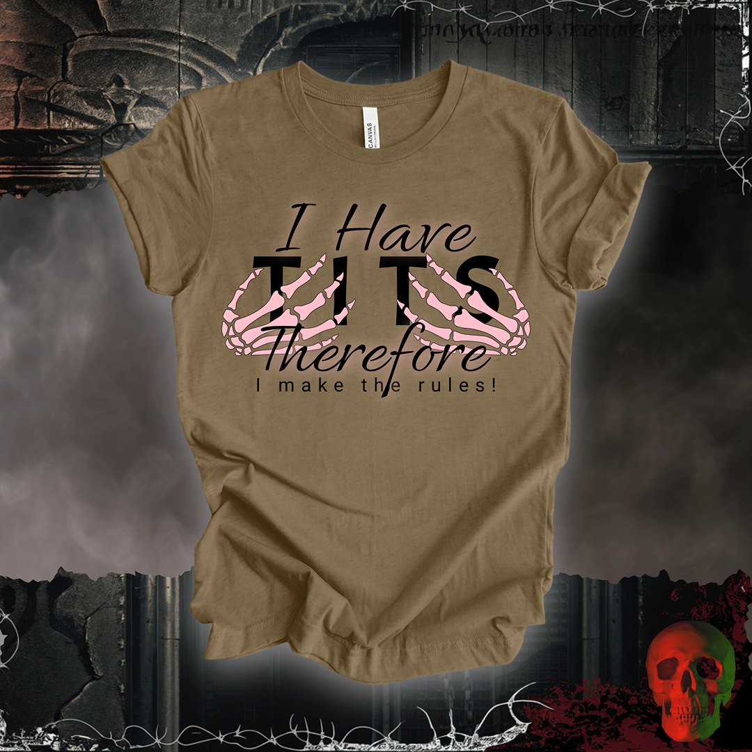 T-Shirt Heather Olive / S Tits = Power T-Shirt