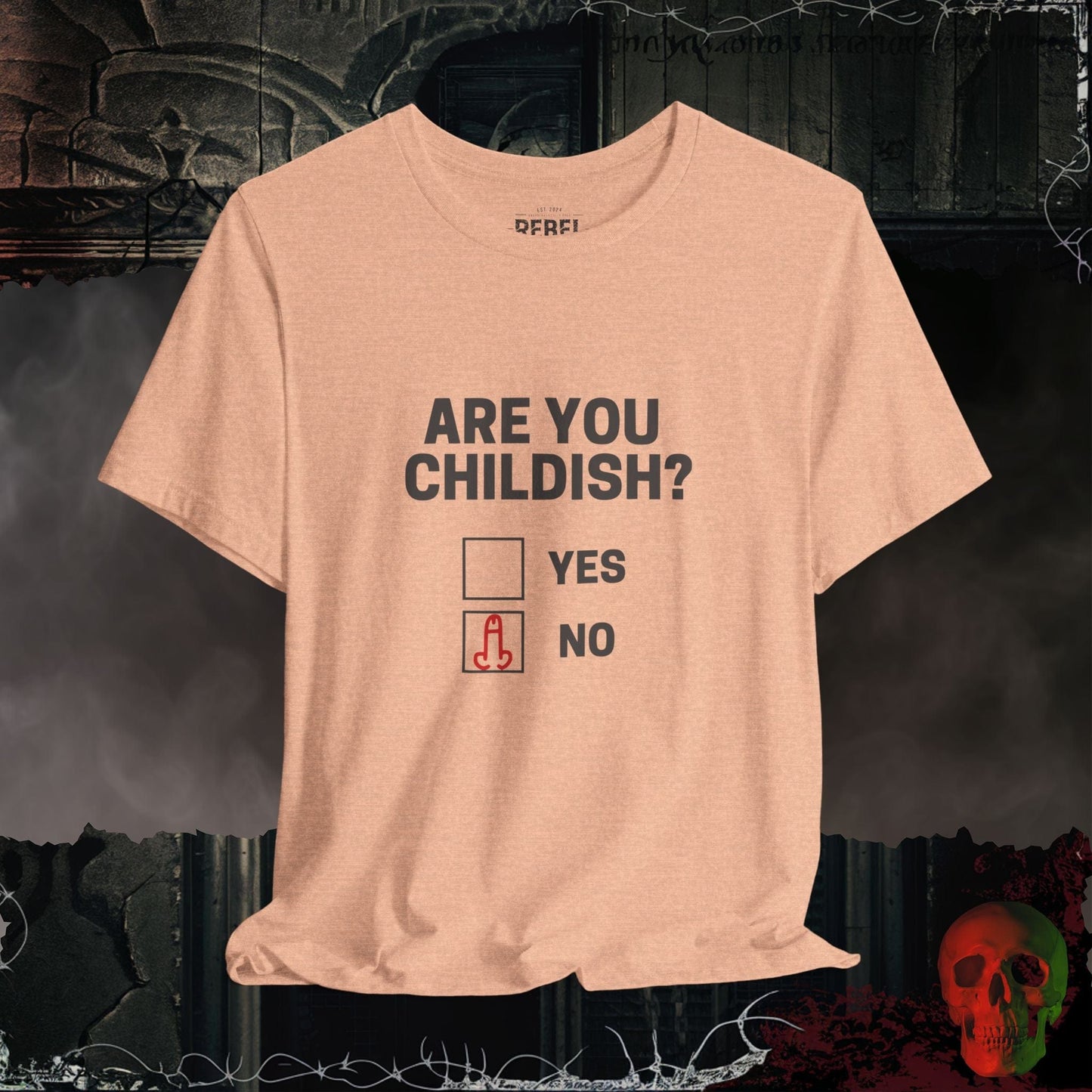 T-Shirt Heather Peach / S Are You Childish Tee