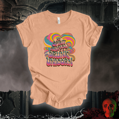 T-Shirt Heather Peach / S My Spirit Animal is a Drunk Unicorn T-Shirt
