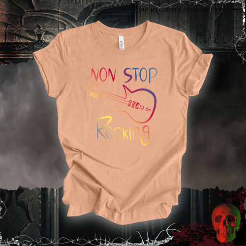 T-Shirt Heather Peach / S Non-Stop Rocking Guitar Vibes T-Shirt