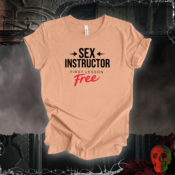 T-Shirt Heather Peach / S Sex Instructor - First Lesson Free