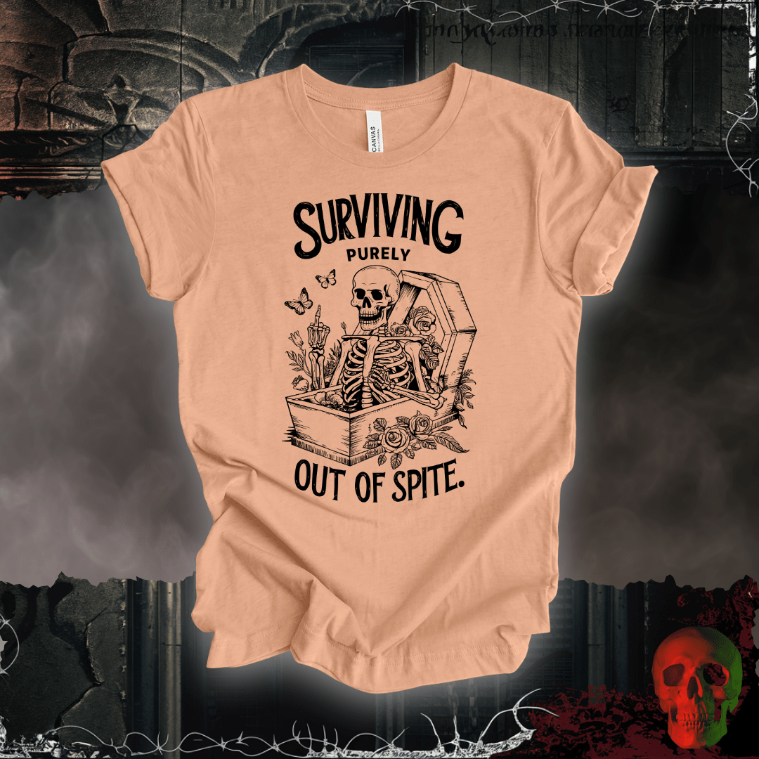T-Shirt Heather Peach / S Surviving Out of Spite! T-Shirt