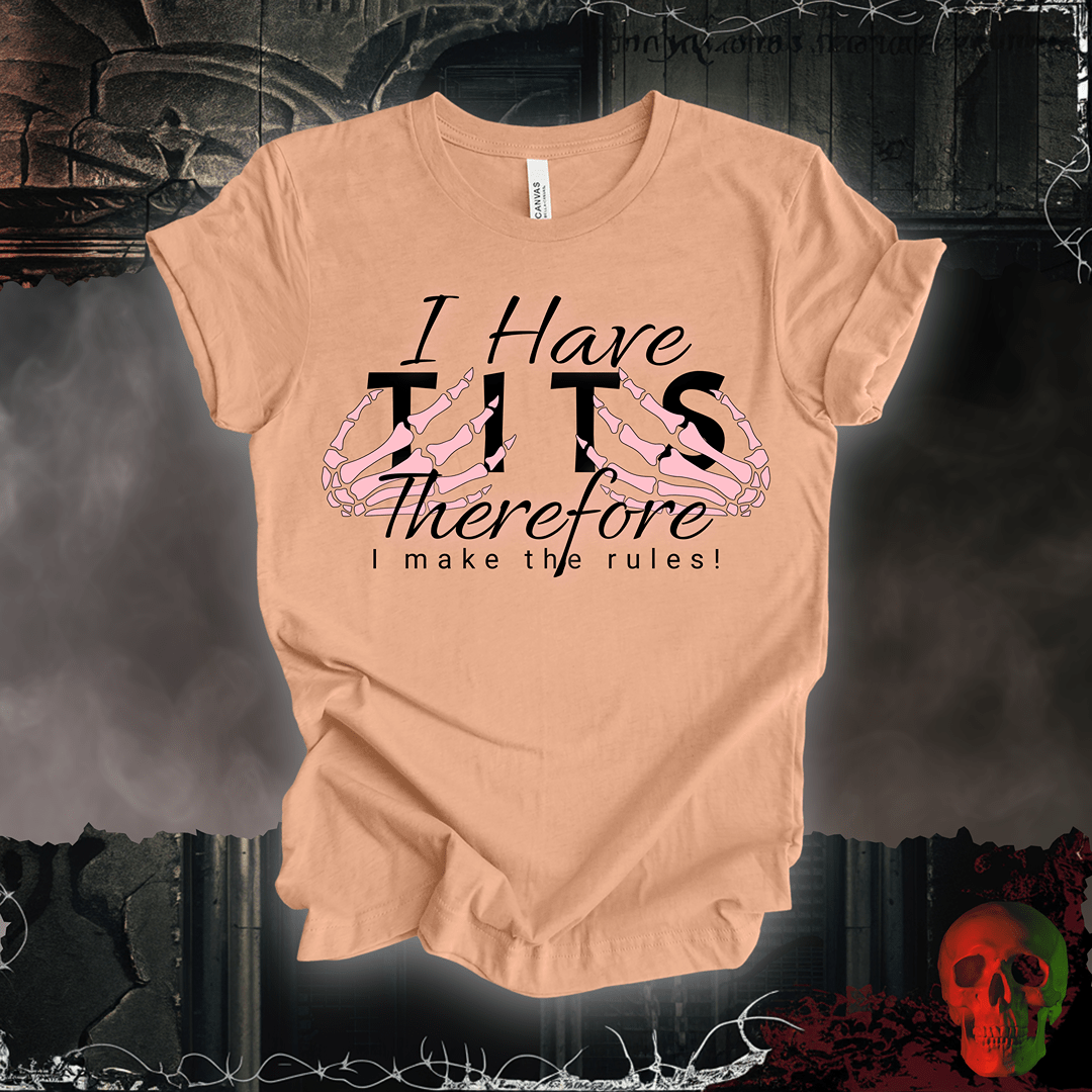 T-Shirt Heather Peach / S Tits = Power T-Shirt