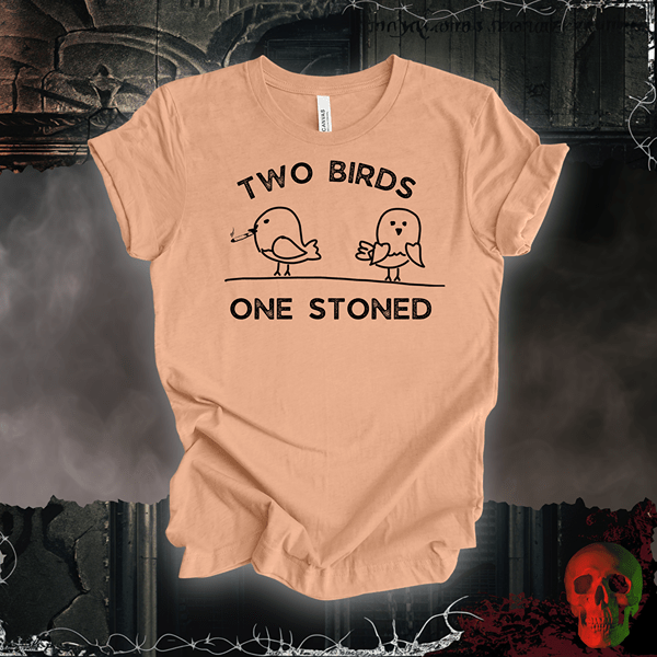 T-Shirt Heather Peach / S Two Birds One Stoned Tee