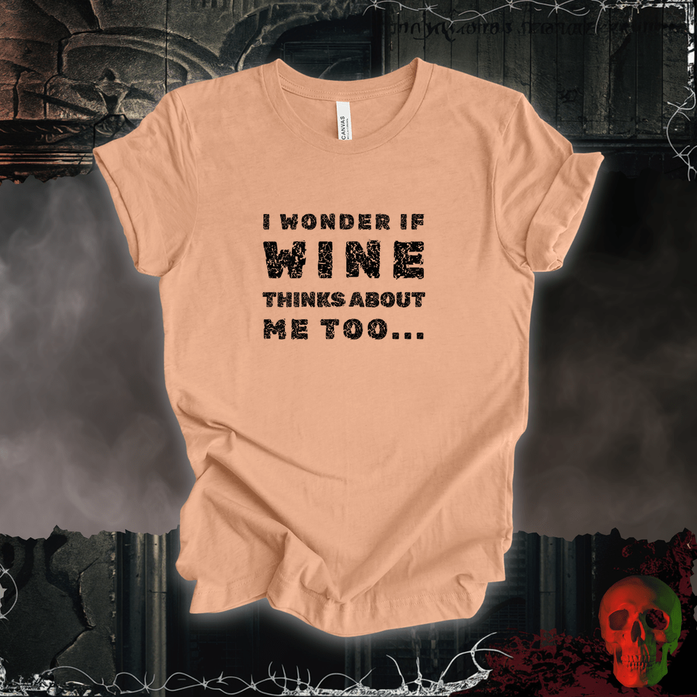 T-Shirt Heather Peach / S Wine Thoughts Tee