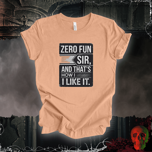 T-Shirt Heather Peach / S Zero Fun Sir T-Shirt