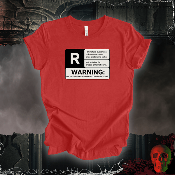 T-Shirt Heather Red / S R-Rated Humor Tee: Awkward Conversations Ahead