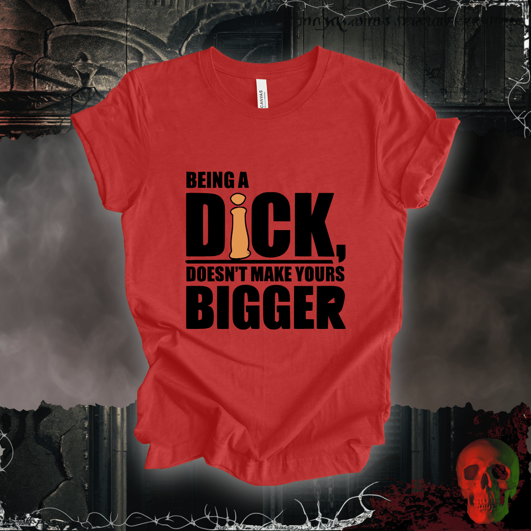 T-Shirt Heather Red / S Size Matters Not - Attitude Does T-Shirt